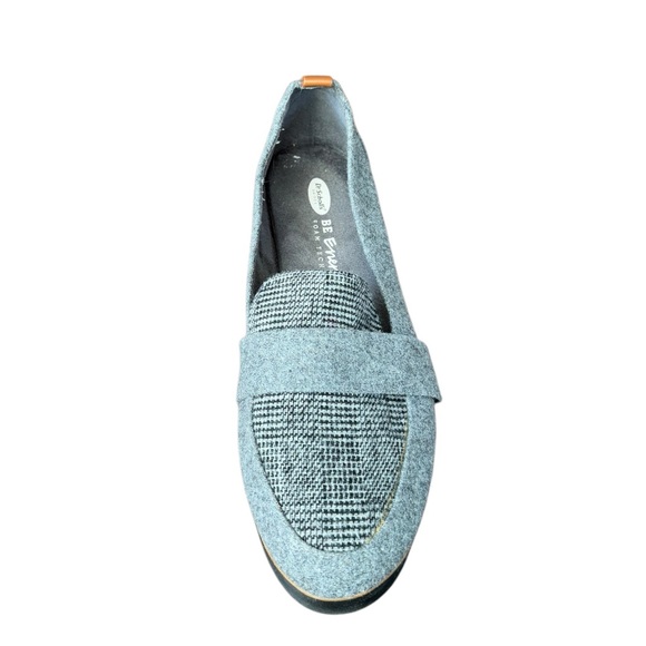 Dr. Scholl's Shoes Webster Loafer Grey Flannel w/ Plaid Pattern Vamp Size 8.5 - Picture 2 of 11